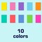 Colored Labels Stickers 3" x 2", 200 Pack, 10 Colors Adhesive Moving Labels for Boxes, Storage Containers, Organization, and Color Coding Name Tags